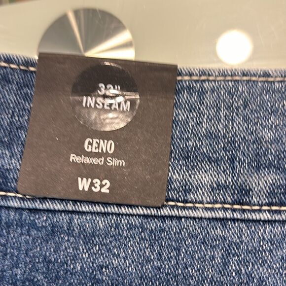 True Religion NWT jeans 32 GENO an flap slim dark blue wash faded very stretchy - Picture 8 of 16